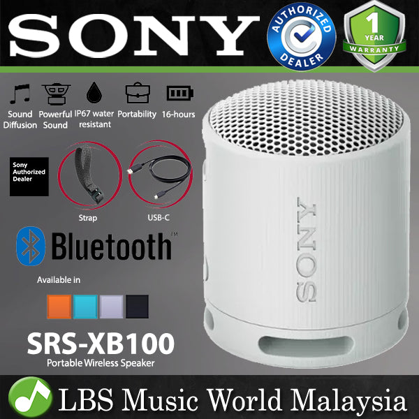 Sony SRS-XB100 Portable Wireless Bluetooth Water Resistance Speaker (SRSXB100 SRS XB100)