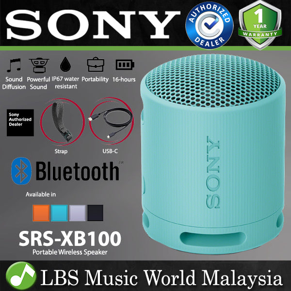 Sony SRS-XB100 Portable Wireless Bluetooth Water Resistance Speaker (SRSXB100 SRS XB100)