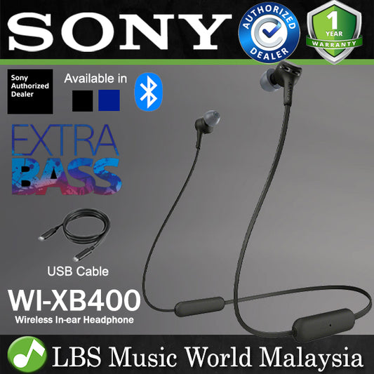 Sony WI-XB400 Extra Bass Wireless Bluetooth Neckband In Ear Headphones with Mic (WIXB400 XB400)