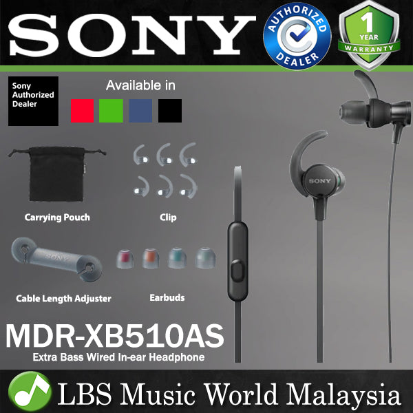 [Discontinued] Sony MDR-XB510AS Extra Bass Wired Sport In Ear Earphone Headset (MDR XB510AS)