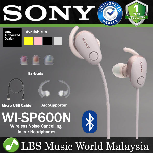 Sony WI-SP600N Sports Wireless Noise Cancelling In Ear Headphones Earphones (WI SP600N)