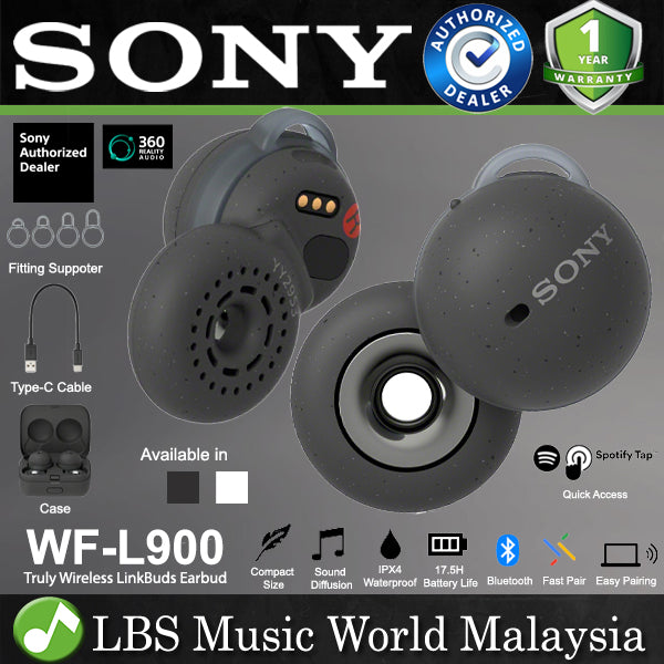Sony WF-L900 LinkBuds Open Dynamic In Ear Wireless Earbuds Earphone With Bluetooth and Case (WFL900 WF L900)