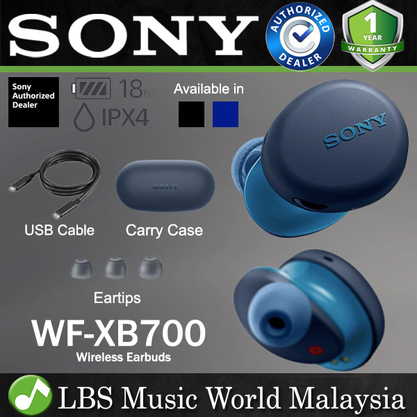 Sony WF-XB700 Extra Bass Truly Wireless Bluetooth In Ear Headphone Earbuds with Mic (WFXB700 XB700)