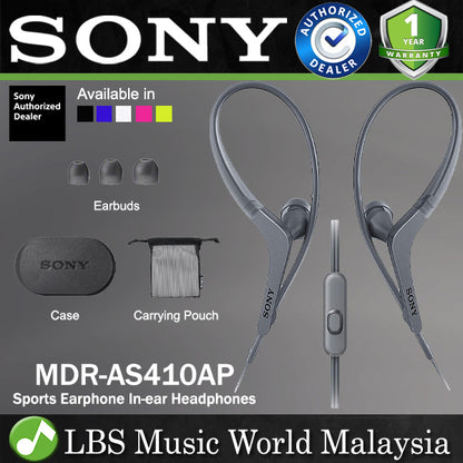 [Discontinued] Sony MDR-AS410AP Sports Earphone Wired In Ear Headphones With Mic and Splash proof  (MDR ASA410AP)