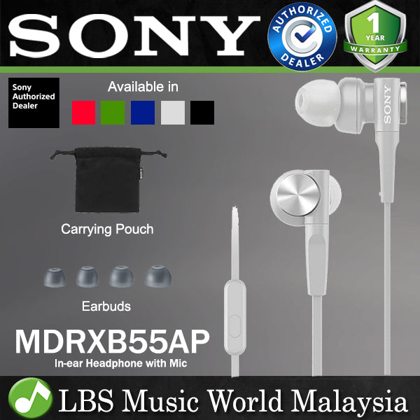 Sony MDR-XB55AP Extra Bass In Ear Headphone with Microphone Earphone Mic (MDR XB55AP)