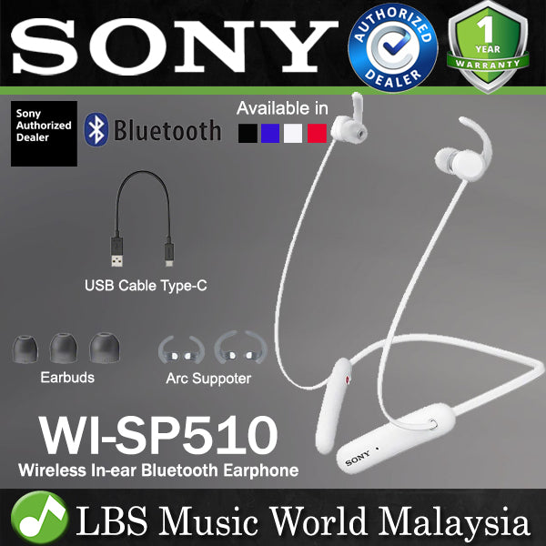 Sony WI-SP510 Sports Wireless Earphones Extra Bass In Ear Headphones With Water Resistant (WI SP510)