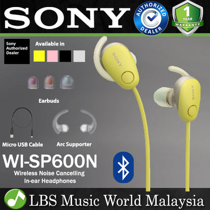 Sony WI-SP600N Sports Wireless Noise Cancelling In Ear Headphones Earphones (WI SP600N)
