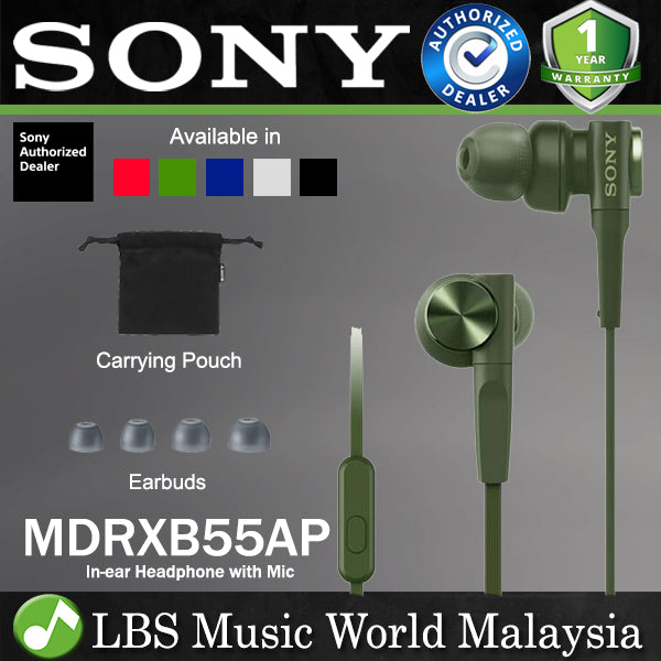 Sony MDR-XB55AP Extra Bass In Ear Headphone with Microphone Earphone Mic (MDR XB55AP)