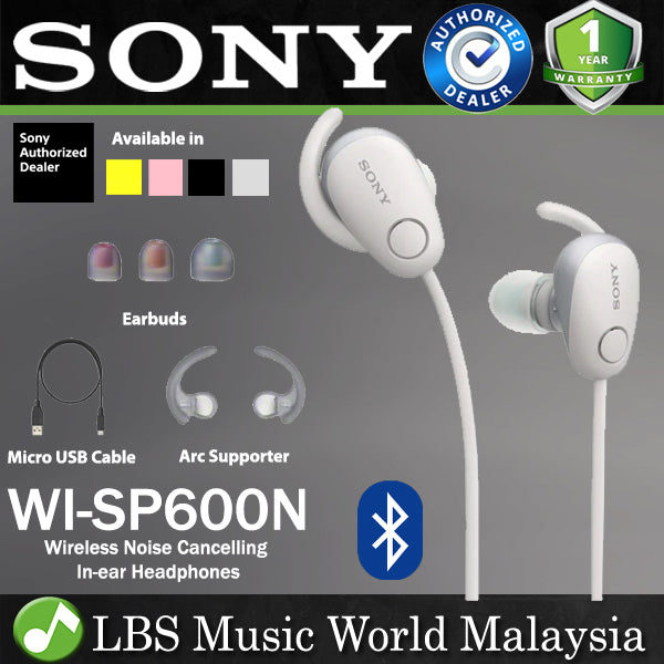 Sony WI-SP600N Sports Wireless Noise Cancelling In Ear Headphones Earphones (WI SP600N)