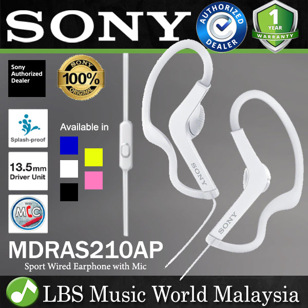 [Discontinued] Sony MDR-AS210AP Sport In Ear Headphones Wired Earphone with Mic (MDRAS210AP MDR AS210AP)