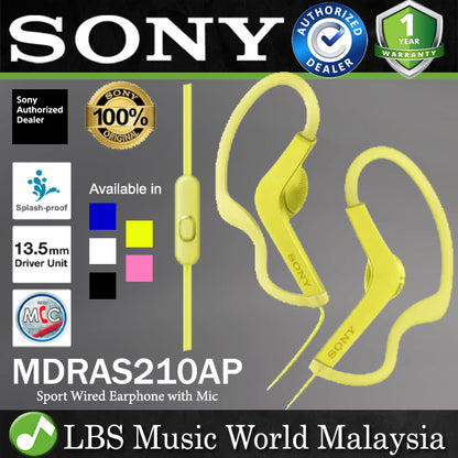 [Discontinued] Sony MDR-AS210AP Sport In Ear Headphones Wired Earphone with Mic (MDRAS210AP MDR AS210AP)