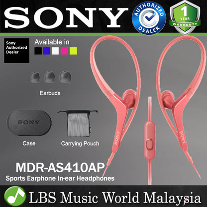 [Discontinued] Sony MDR-AS410AP Sports Earphone Wired In Ear Headphones With Mic and Splash proof  (MDR ASA410AP)