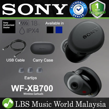 Sony WF-XB700 Extra Bass Truly Wireless Bluetooth In Ear Headphone Earbuds with Mic (WFXB700 XB700)