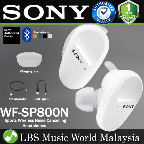 Sony WF-SP800N Sports Wireless Noise Cancelling In Ear Headphones Earphones With Water and Dust Resistant (WF SP800N)