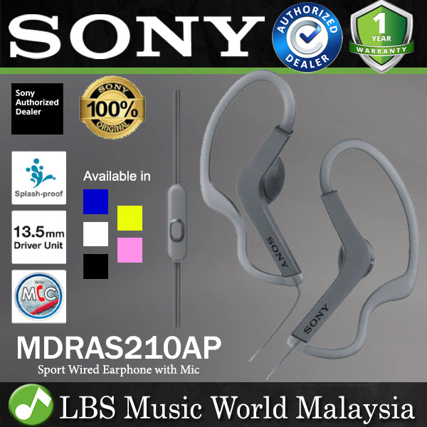 [Discontinued] Sony MDR-AS210AP Sport In Ear Headphones Wired Earphone with Mic (MDRAS210AP MDR AS210AP)