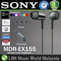 Sony MDR-EX155 Wired In Ear Headphone Earphone Without Mic (MDR EX155)