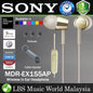 Sony MDR-EX155AP Wired In Ear Headphone Earphone With Mic (MDR EX155AP)