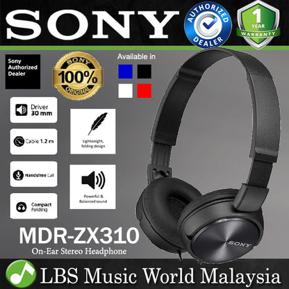 Sony MDR-ZX310 Foldable On Ear Headphone (MDRZX310 MDR ZX310)