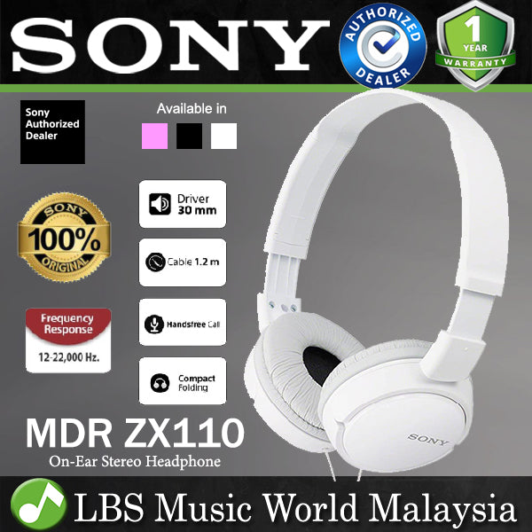 Sony MDR-ZX110 Foldable On Ear Stereo Headphone (MDRZX110 MDR ZX110)