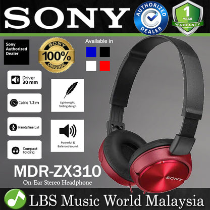 Sony MDR-ZX310 Foldable On Ear Headphone (MDRZX310 MDR ZX310)