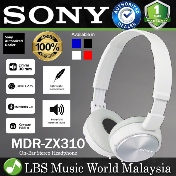 Sony MDR-ZX310 Foldable On Ear Headphone (MDRZX310 MDR ZX310)