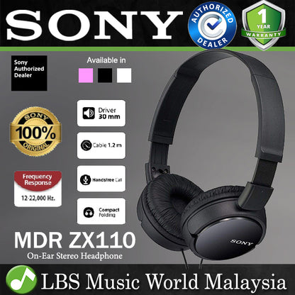 Sony MDR-ZX110 Foldable On Ear Stereo Headphone (MDRZX110 MDR ZX110)