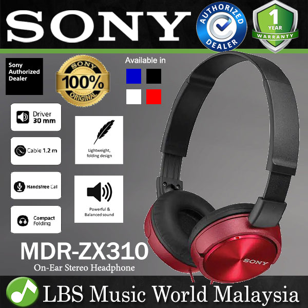 Sony MDR-ZX310 Foldable On Ear Headphone (MDRZX310 MDR ZX310)