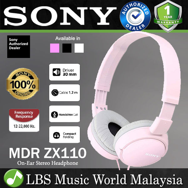 Sony MDR-ZX110 Foldable On Ear Stereo Headphone (MDRZX110 MDR ZX110)