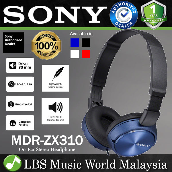 Sony MDR-ZX310 Foldable On Ear Headphone (MDRZX310 MDR ZX310)