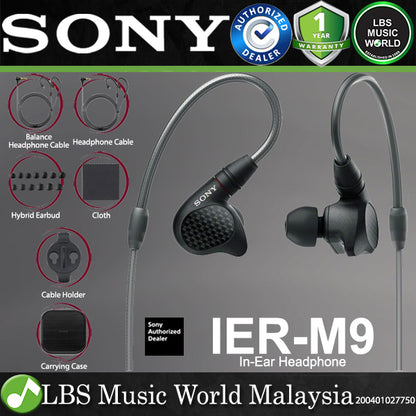 Sony IER-M9 Closed In Ear Earphone Monitor Headphone with Carrying Case (IER M9)