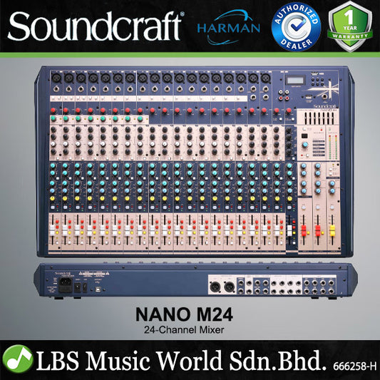 Soundcraft NANO M24 24 Channel Multi Professional Audio Mixer with USB Audio Interface (M 24)