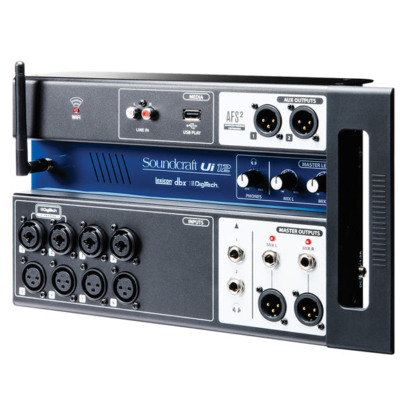 Soundcraft Ui12 12 Channel Digital Mixer With Wireless Remote Control, Effect and Wifi (Ui 12)