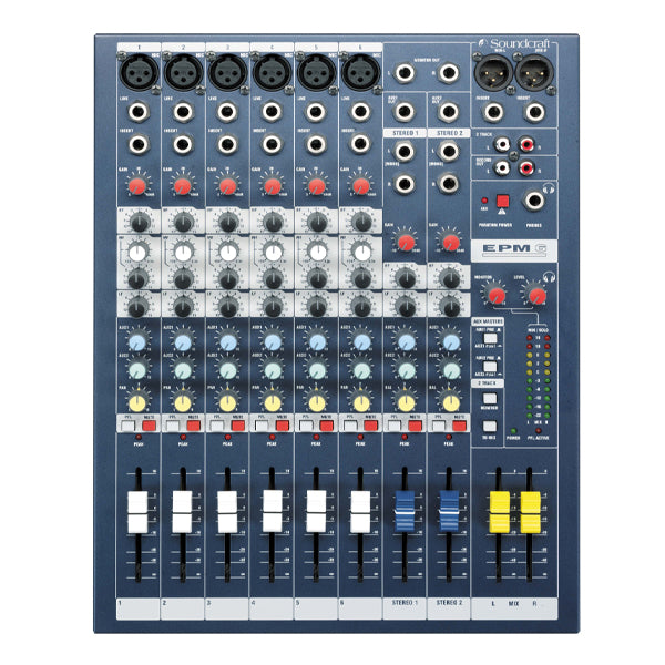 Soundcraft EPM6 8 Channel Analog Mixer with 6 Mic Preamps (EPM 6)