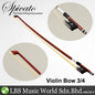 Spicato Italy Violin Bow Full Size 3/4 Bow Horsehair Brazilwood