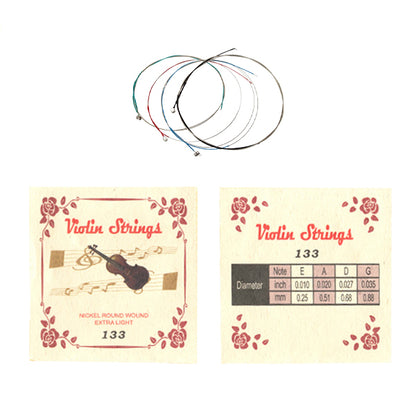 Spicato Violin String Set V133 Nickel Round Wound With Extra Light E A D G