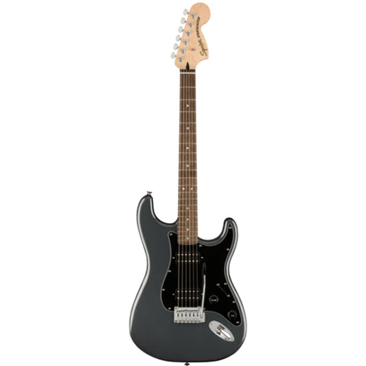 Squier Affinity Series Stratocaster Electric Guitar Laurel Fretboard and HH Pickup - Charcoal Frost Metallic