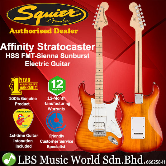 Squier Affinity FMT HSS Stratocaster Electric Guitar with Maple Fingerboard - Sienna Sunburst