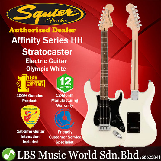 Squier Affinity Series HH Stratocaster Electric Guitar Laurel Fingerboard - Olympic White