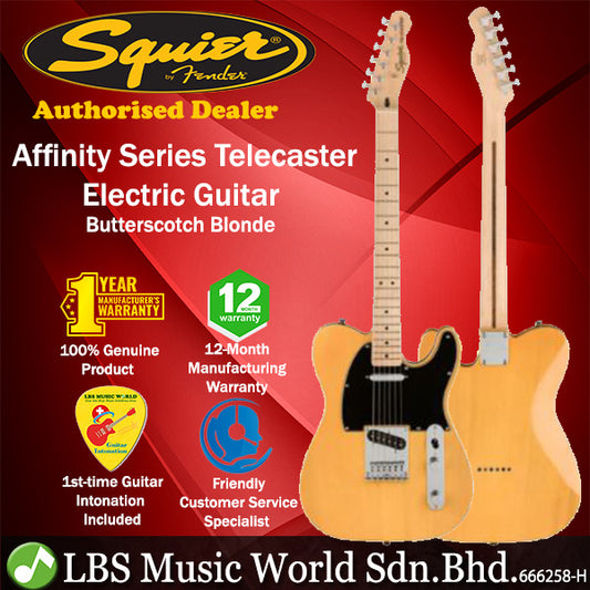 Squier Affinity Series Telecaster Electric Guitar with Maple Fingerboard - Butterscotch Blonde