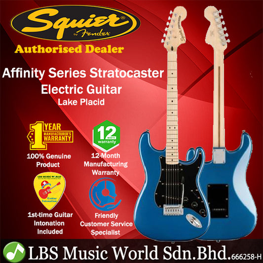 Squier Affinity Series Stratocaster Electric Guitar Maple Fingerboard - Lake Placid Blue