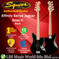 Squier Affinity Series Jaguar 4 String Electric Bass Guitar H Maple Fingerboard - Black