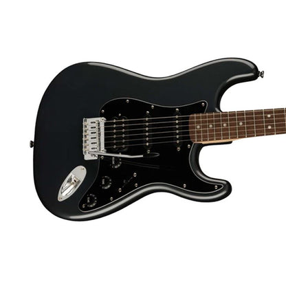 Squier Affinity Series HSS Stratocaster Guitar Pack Laurel Fingerboard Charcoal Frost Metallic
