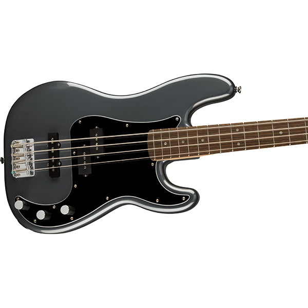 Squier Affinity Series Precision PJ 4 String Electric Bass Guitar Laurel Fingerboard - Charcoal Frost Metallic