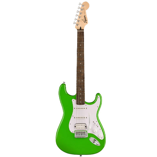 Squier FSR Sonic Stratocaster HSS with White Pickguard Laurel Fretboard Electric Guitar - Lime Green