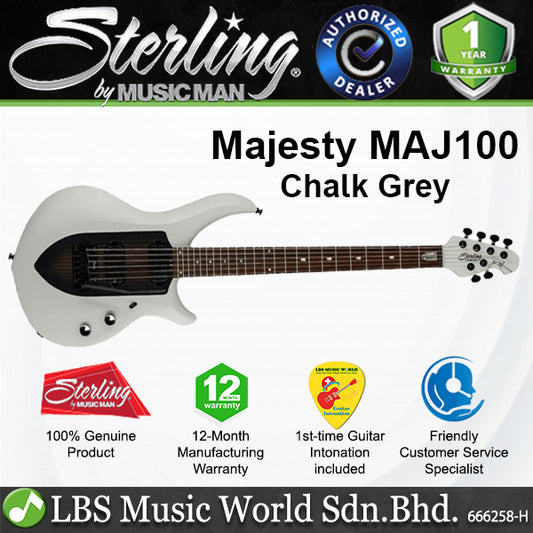 Sterling MAJ100 John Petrucci Majesty Electric Guitar Rosewood Fingerboard -Chalk Grey (MAJ 100)