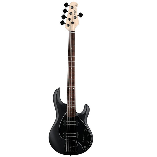 Sterling Ray5HH Stingray 5 String Jatoba Fingerboard Electric Bass Guitar - Stealth Black (RAY5HH SBK)