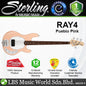 Sterling Ray4 Stingray Jatoba Fingerboard Electric Bass Guitar- Pueblo Pink (Ray4 PBP)