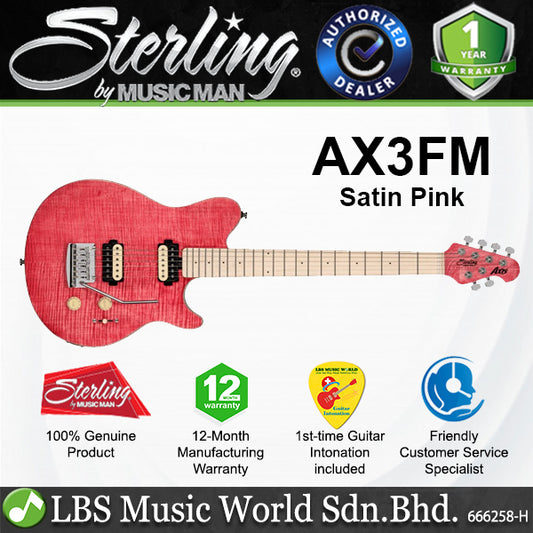 Sterling AX3FM Flame Maple Top Axis Series Electric Guitar - Stain Pink (AX3FM)