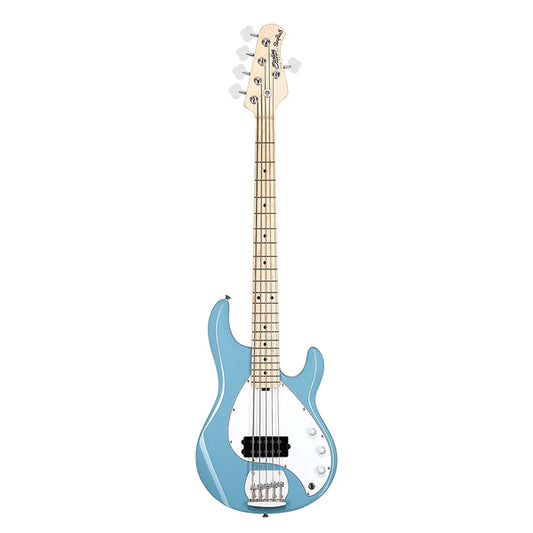 Sterling by Ernie Ball Music Man Stingray Ray5 Electric Bass Guitar- Chopper Blue (RAY5-CHB)