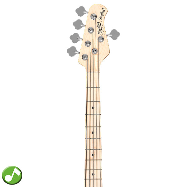 Sterling by Ernie Ball Music Man Stingray Ray5HH Electric Bass Guitar- Candy Apple Red (RAY5HH-CAR)